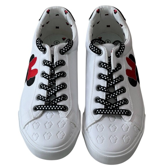 Ground Up Women's White Minnie Mouse Low-Top Court Sneakers Shoes Disney Size 8 - Picture 2 of 9